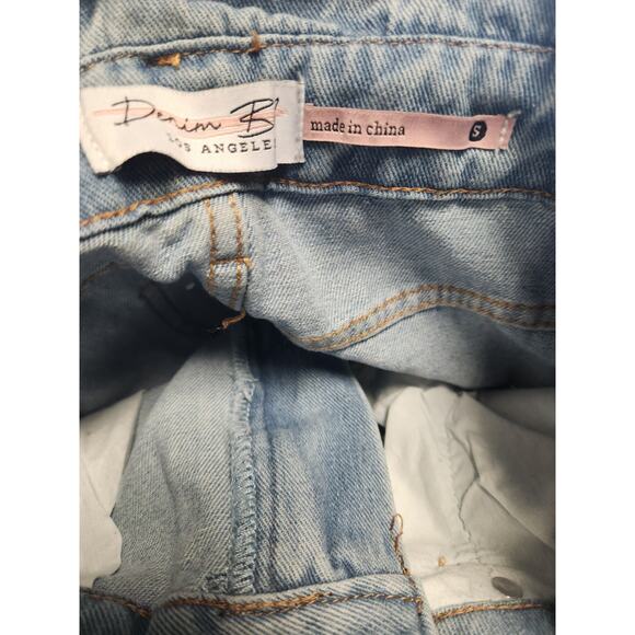 Denim Blvd Distressed Jean Mini Skirt Women's NWOT Belted - Picture 8 of 8